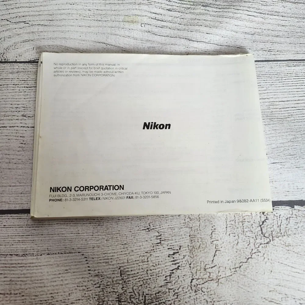 Original Nikon N5005 AF Instruction Manual Plus Kodak How to Take Pictures Book